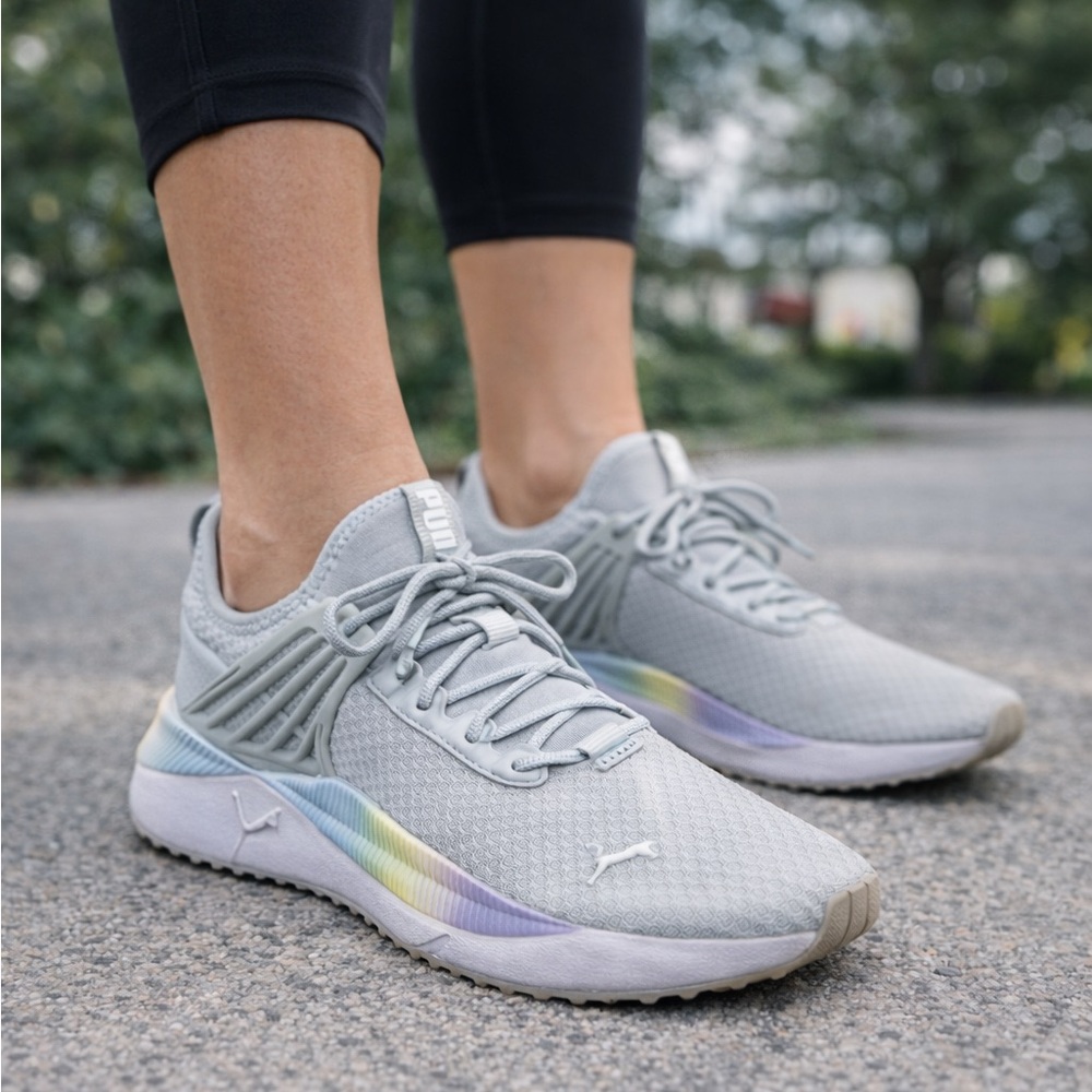 Puma Retaliate Running Shoes Women’s 8 Gray Pastel Athletic Sneakers 382723-01